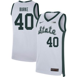 Men Michigan State Spartans NCAA #40 Braden Burke White Authentic Nike Retro Stitched College Basketball Jersey KL32Y25PR